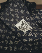 "Hermès" 80's-90's Classic jacquard silk necktie