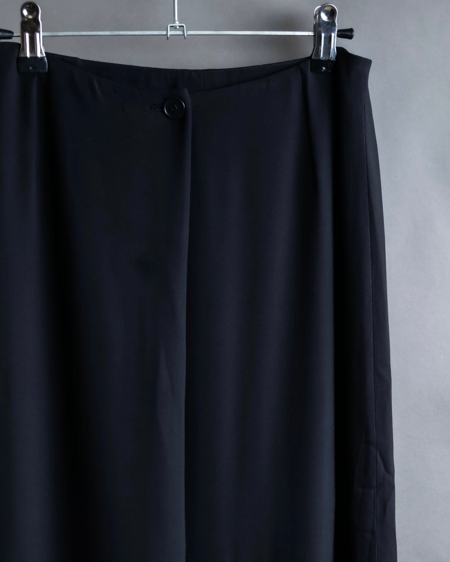 "HERMES" 100% silk straight silhouette maxi skirt