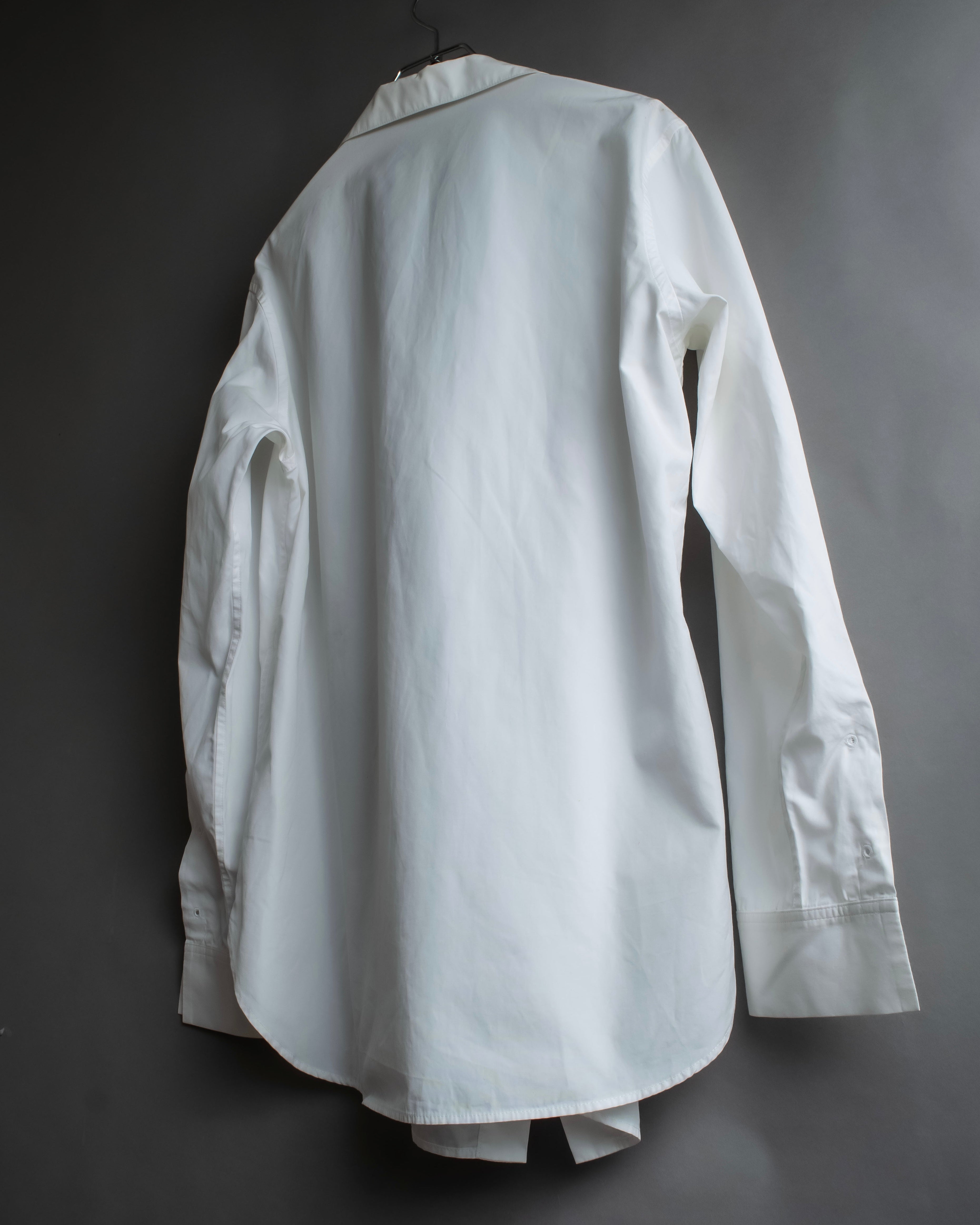 "YOHJI YAMAMOTO" 12SS Folded front panel cotton shirt
