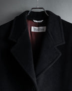 "Max Mara" 90's White tag tailored collar angora mix coat