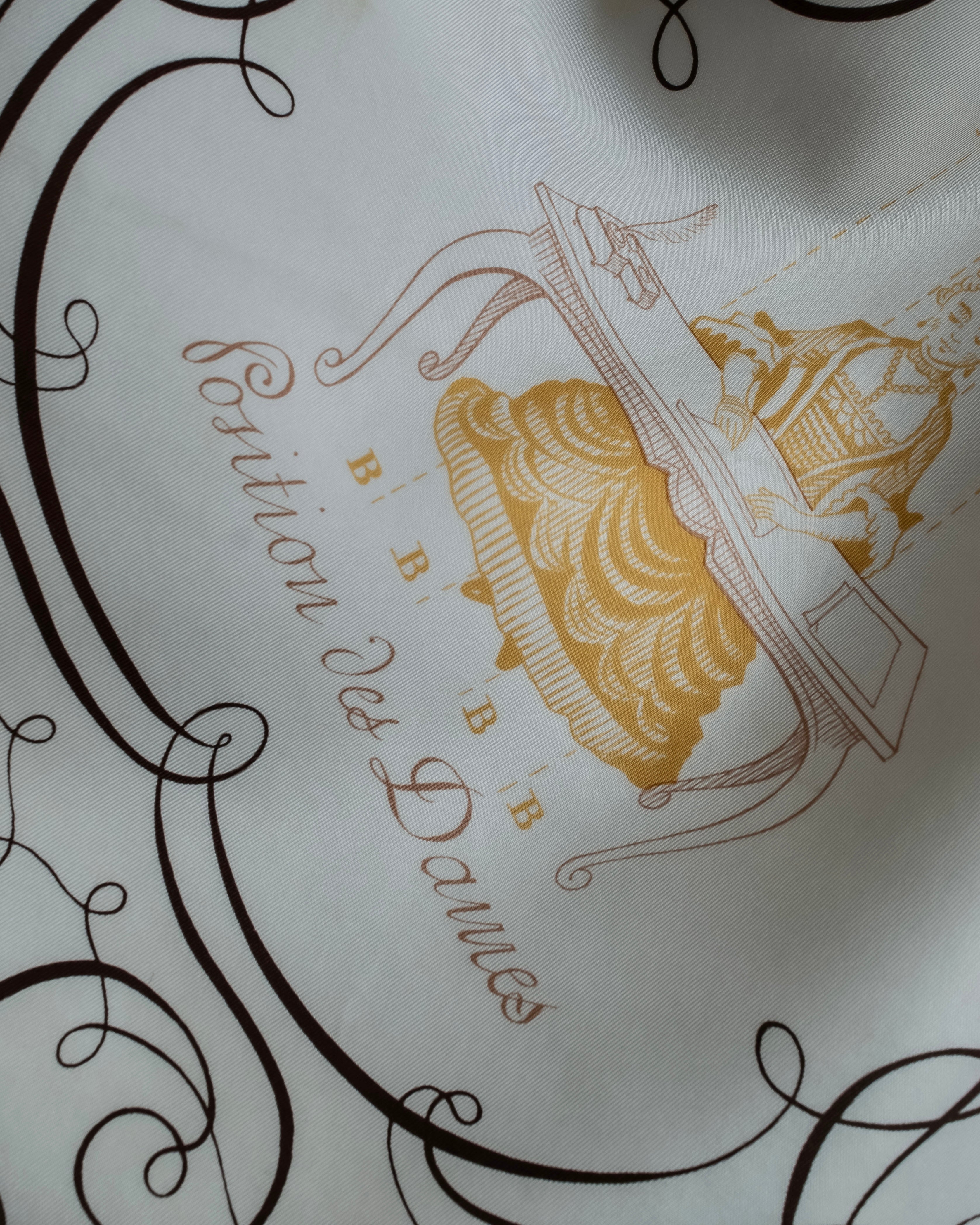 "HERMES" LART DECRIRE Carré  90 silk scarf