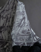 "JEAN PAUL GAULTIER JEANS" American comic book motif sheer short length pullover
