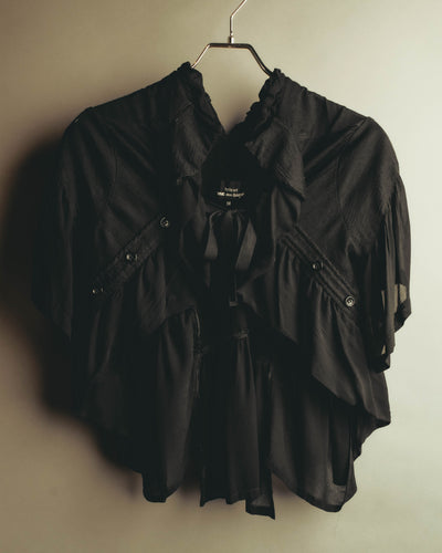 "tricot COMME des GARÇONS" 08AW Draped short sleeve blouse