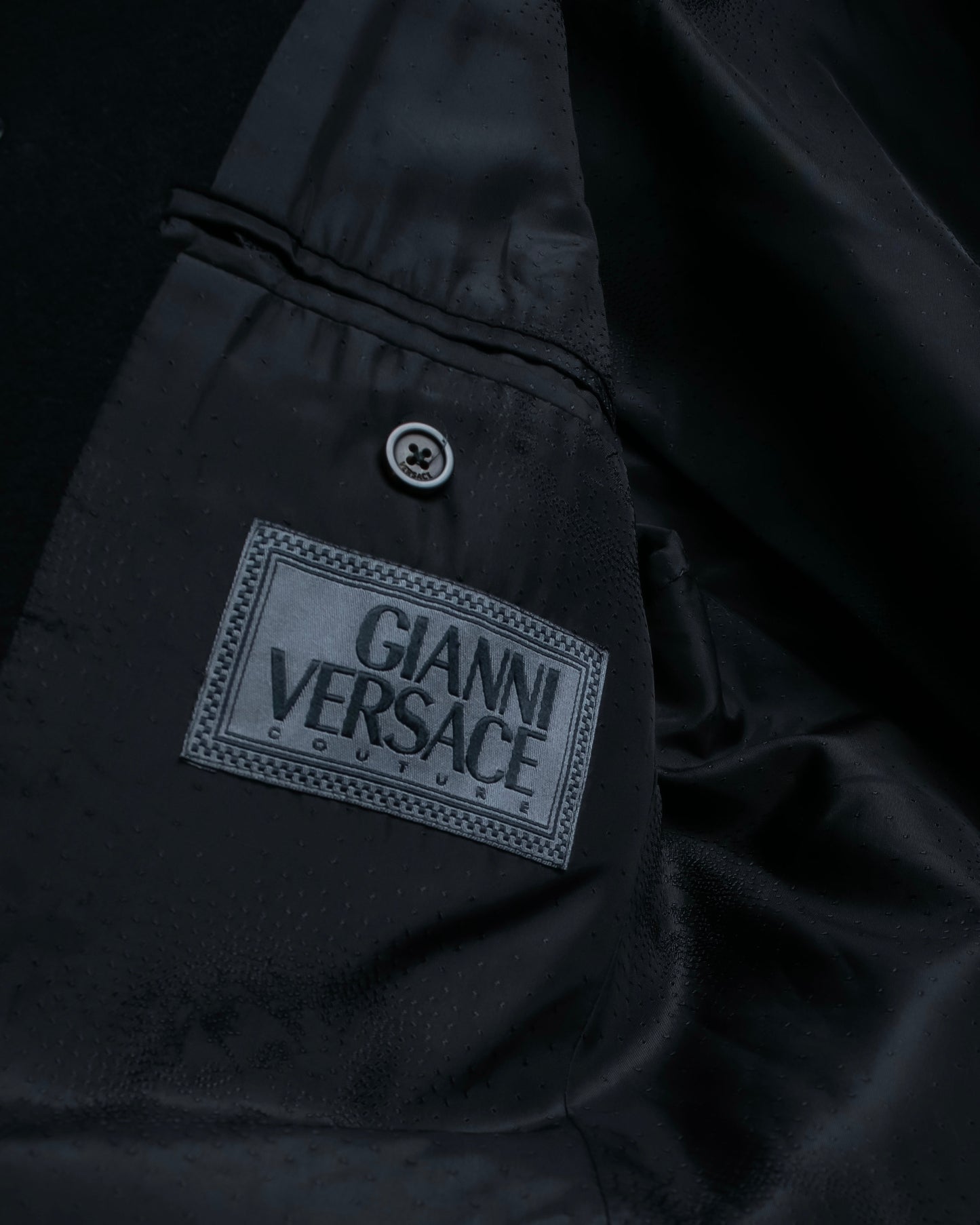 "GIANNI VERSACE" Structured silhouette wool soutien coat