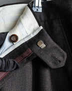 "Vintage wide tapered double-finished slacks"