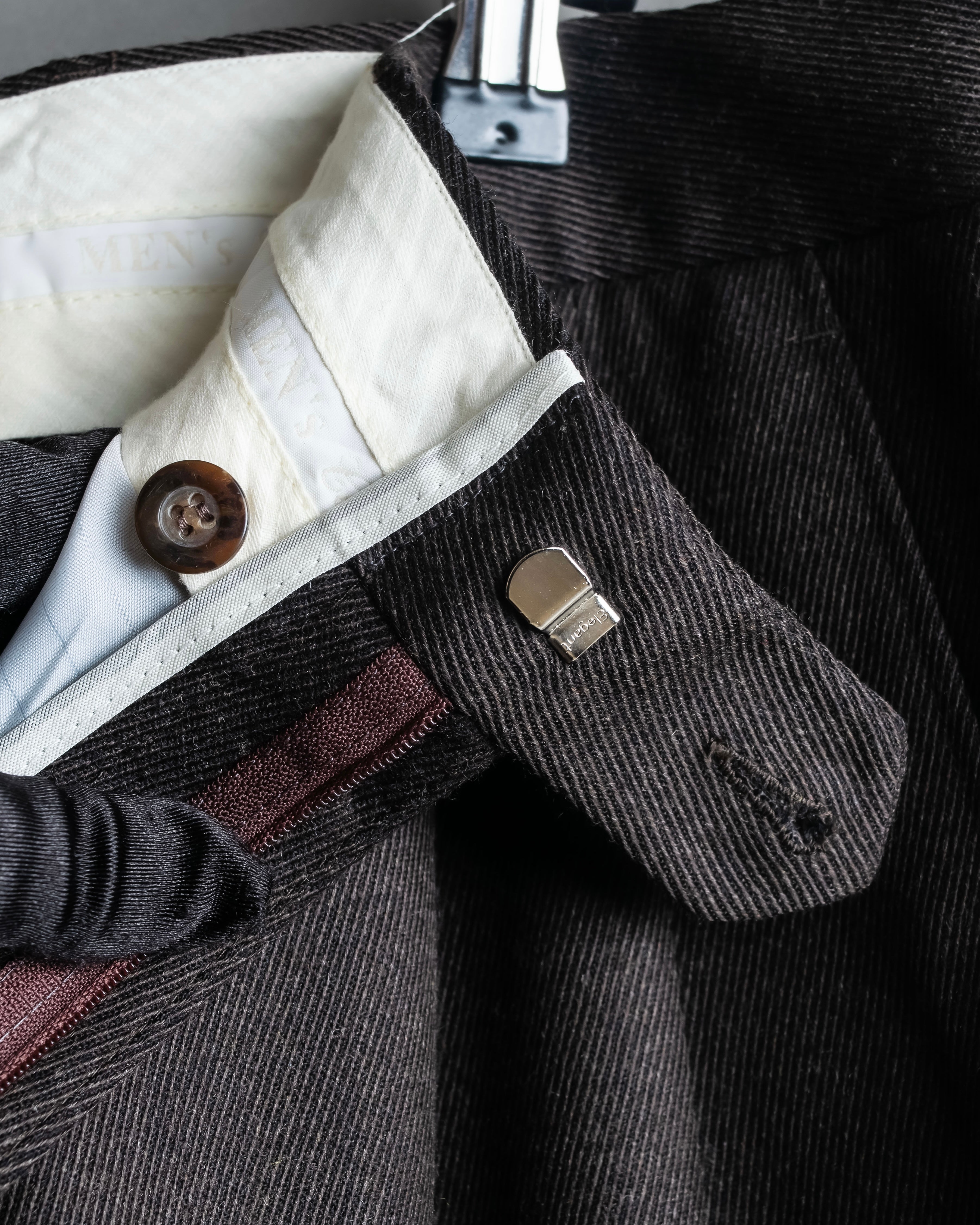 "Vintage wide tapered double-finished slacks"