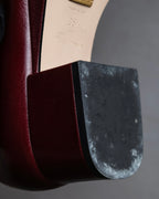 "GUCCI" Multicolor horsebit design heeled loafers