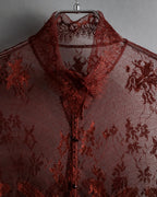 -SPECIAL- "HERMES" 00's Jean-Paul Gaultier Era Engineered Lace Shirt