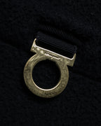 "Salvatore Ferragamo" 90's-00's Gancini motif design box silhouette jacket