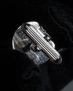 "BURBERRYS" Equestrian Knight engraved silver cufflinks