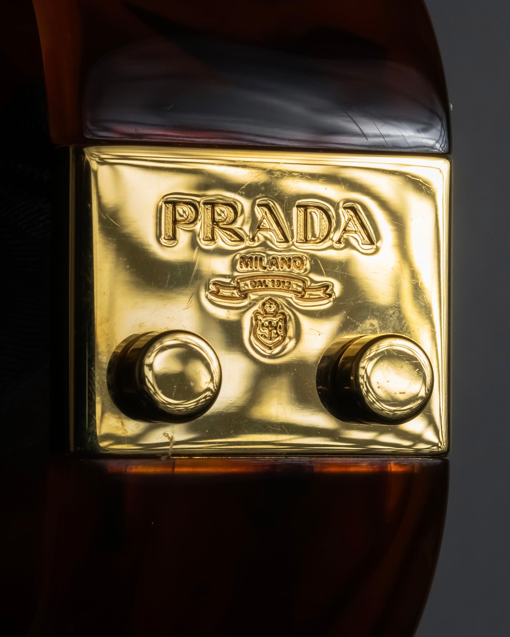 -MOOD Christmas Collections-
"PRADA" Miuccia Prada design tortoiseshell architectural bangle