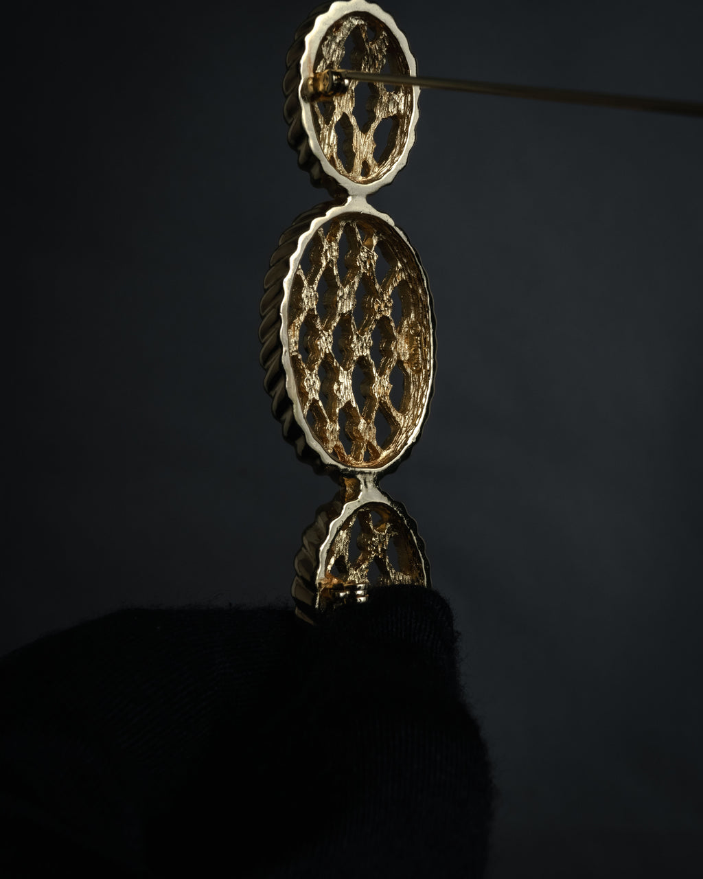 “Christian Dior” 70’s-80’s Lattice rhinestone brooch
