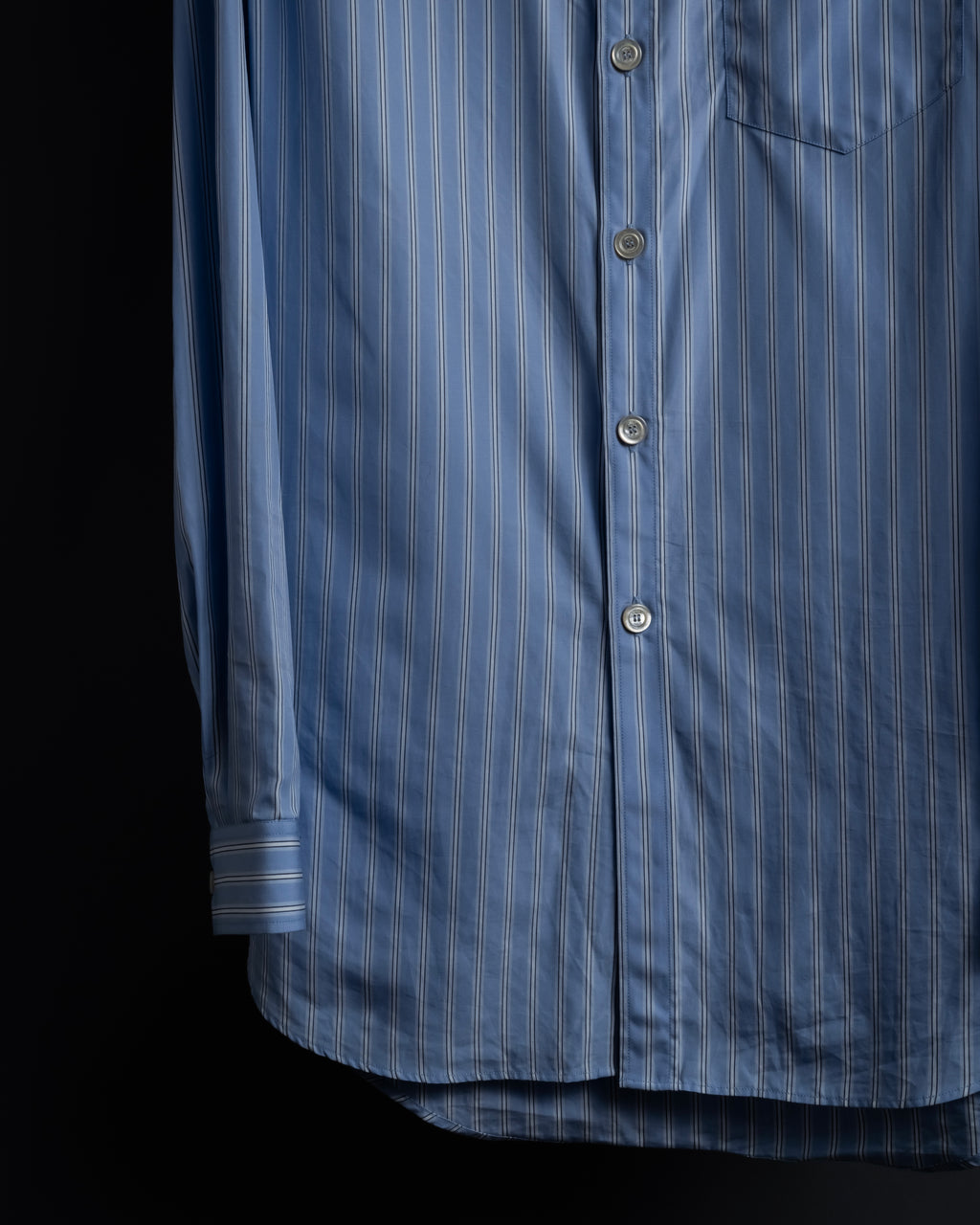 "GUCCI" Michele period brand code embroidered striped shirt