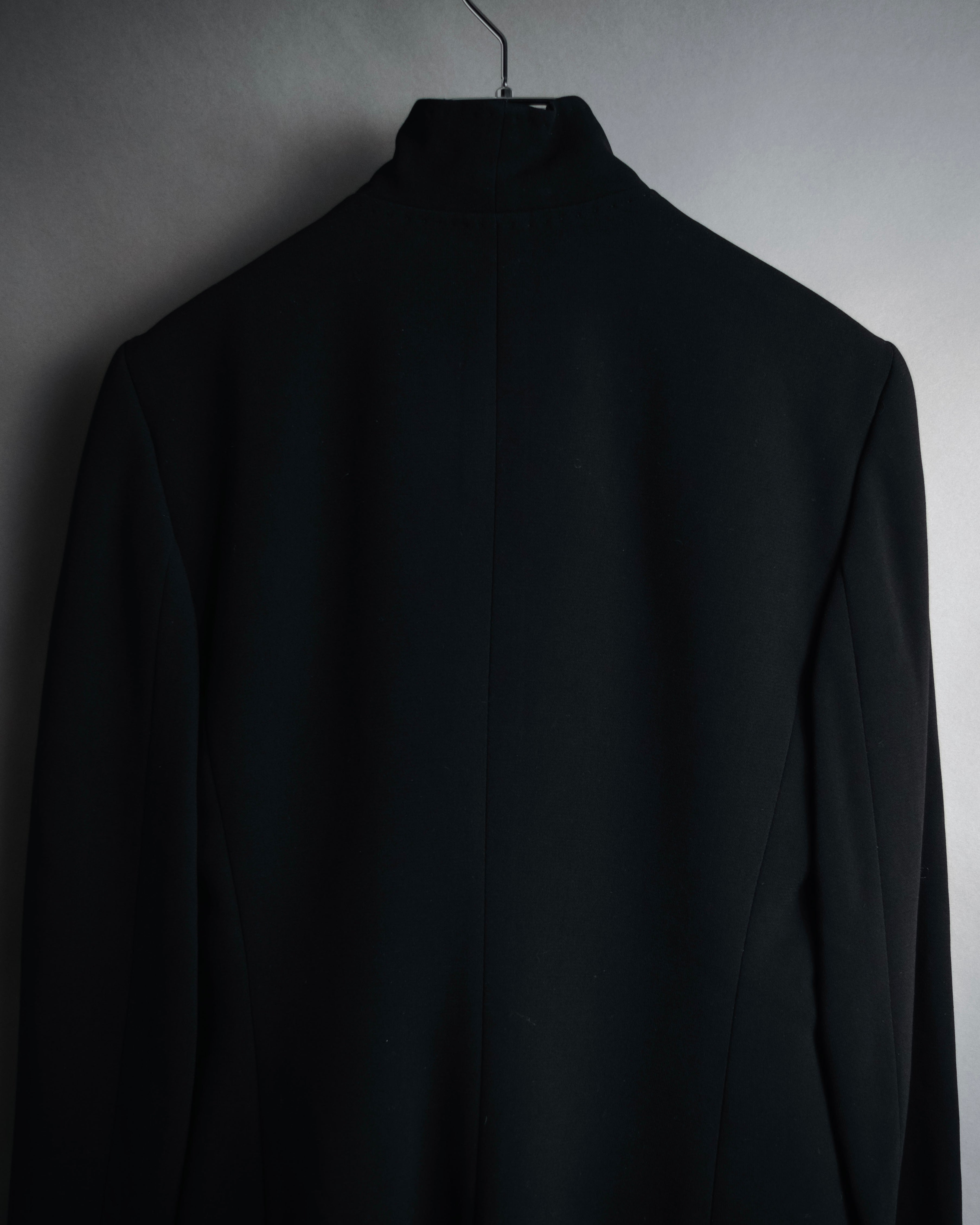 "Max Mara" 00’s Minimalist wrap-front structured jacket