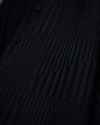 "Saint Laurent Paris" Jacquard pattern silk black shirt