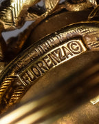 "Vintage glass stone top golden ring"