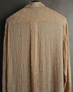 "FENDI" 80's-90's Draped rayon jacquard shirt