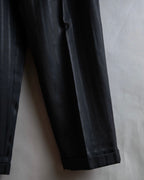 "Vintage subtle gloss striped wide slacks"