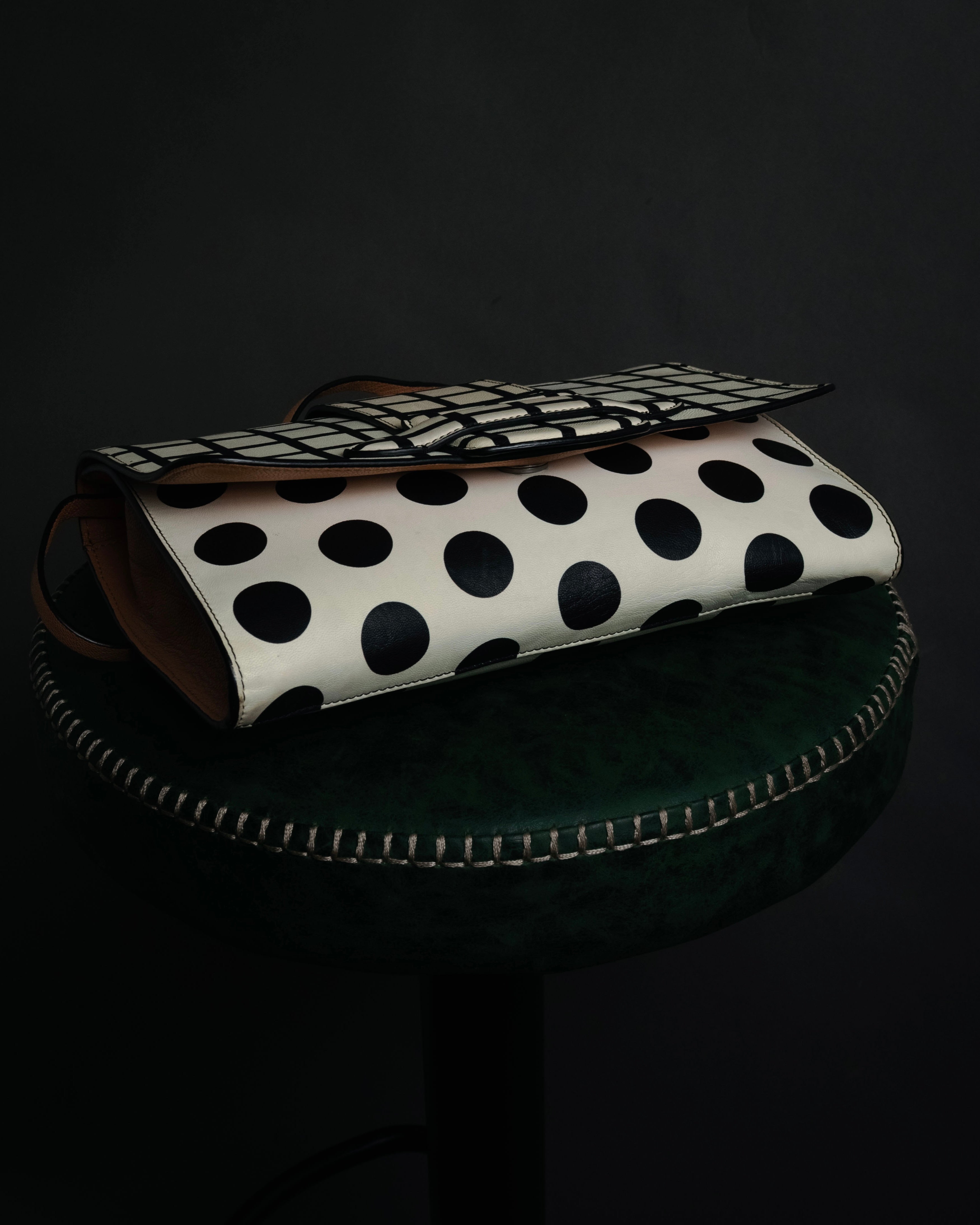 “michino PARIS” 2010’s Graphic pattern salut shoulder bag