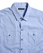 DOLCE & GABBANA (Gold)/ Oversized Design Short Sleeves Shirt Blue