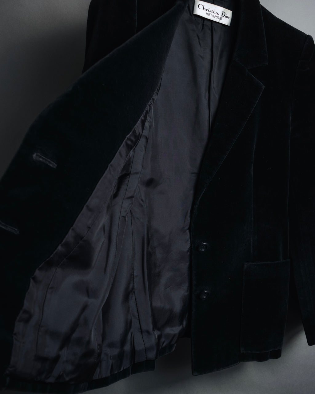 "Christian Dior" 80’s-90’s Silk velvet power tailored jacket