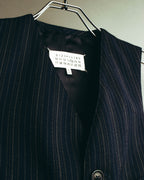 "Maison Margiela" 2018SS Tailored pinstripe wool waistcoat
