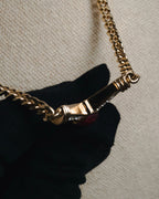 "Christian Dior" Geometric Y-link crystal pendant necklace