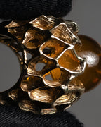 “Baccarat” 00’s Médicis crystal cabochon vermeil ring