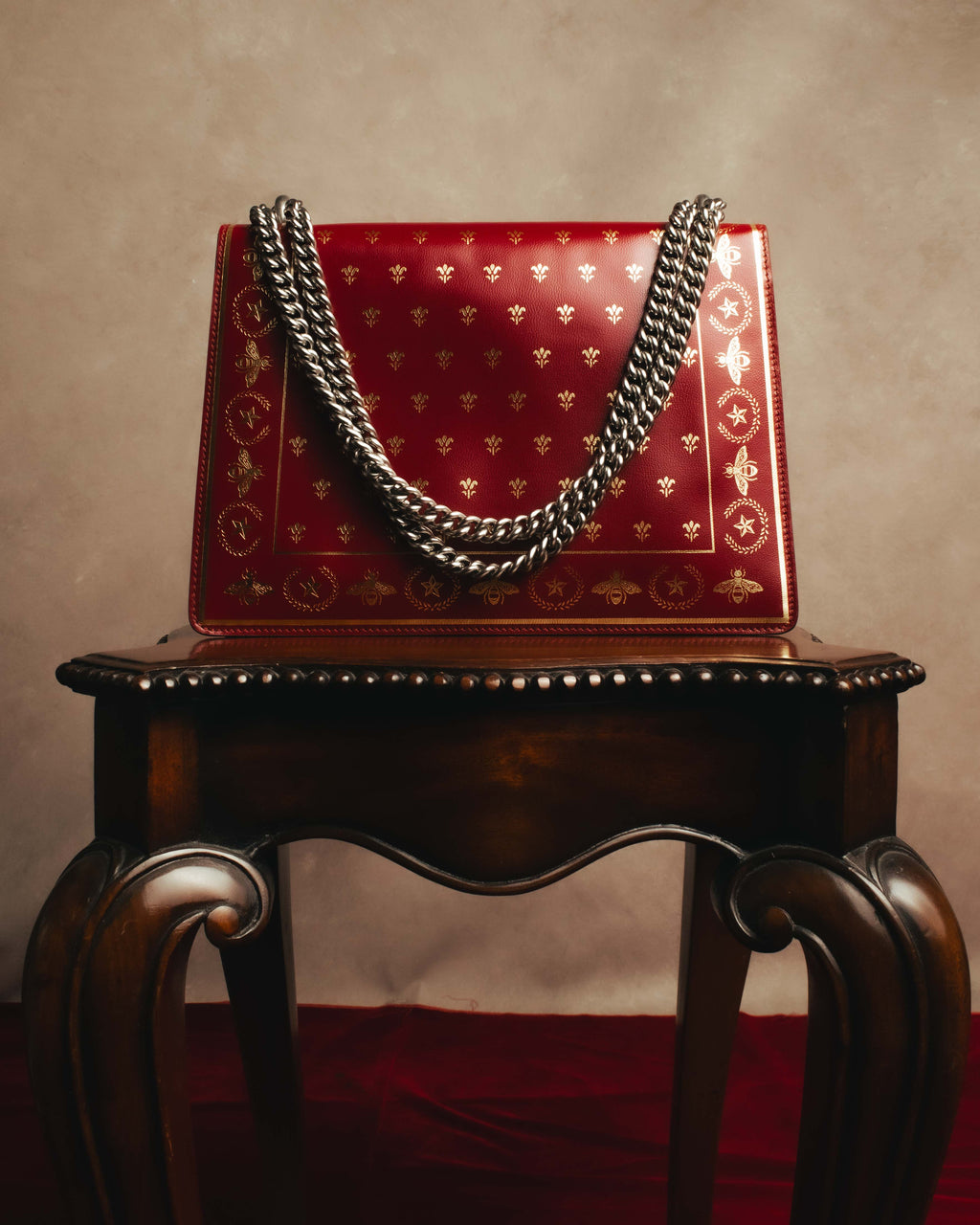 -SPECIAL- "GUCCI" 2010's-20's Collectible gucci garden embellished leather dionysus chain shoulder bag
