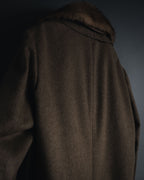 "PRADA" 90’s-00’s embellished fur-collar stretch tech coat