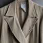 "CHANEL" Large lapel double breasted straight line coat