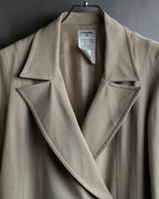 "CHANEL" Large lapel double breasted straight line coat