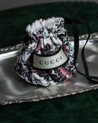 "GUCCI" Interlocking G design gold pearl ring