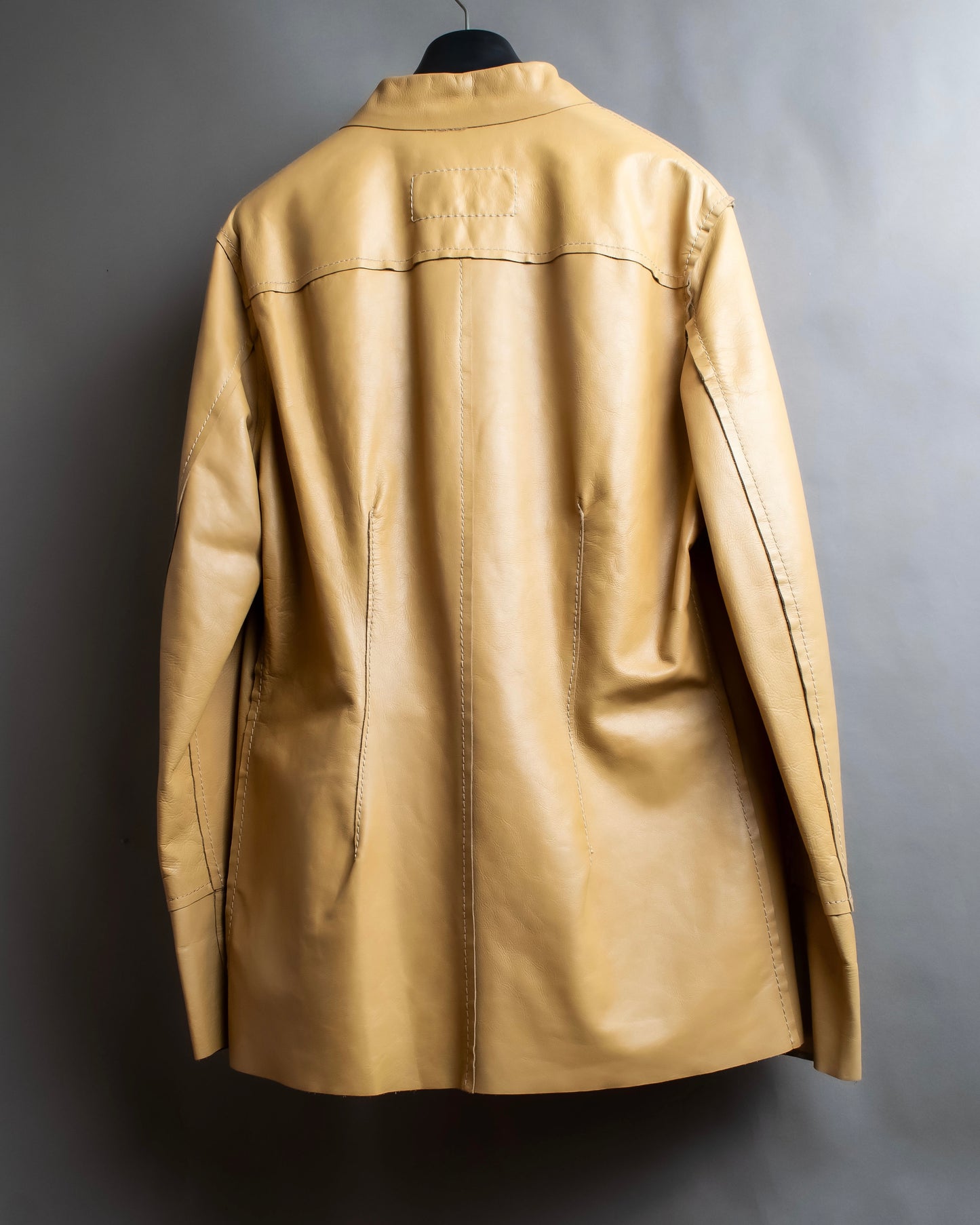 "Dolce & Gabbana" Tanned genuine leather front switching jacket