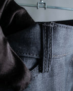 "CHANEL" 100% wool wide tapered slacks