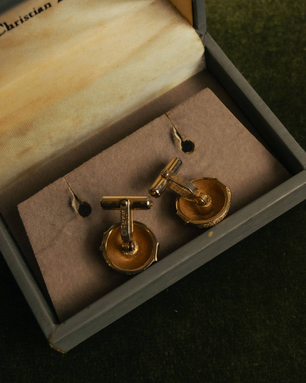 “Christian Dior” 80’s-90’s Textured dome cufflinks