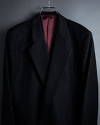 "BALENCIAGA" Chalk stripe pattern long silhouette set up