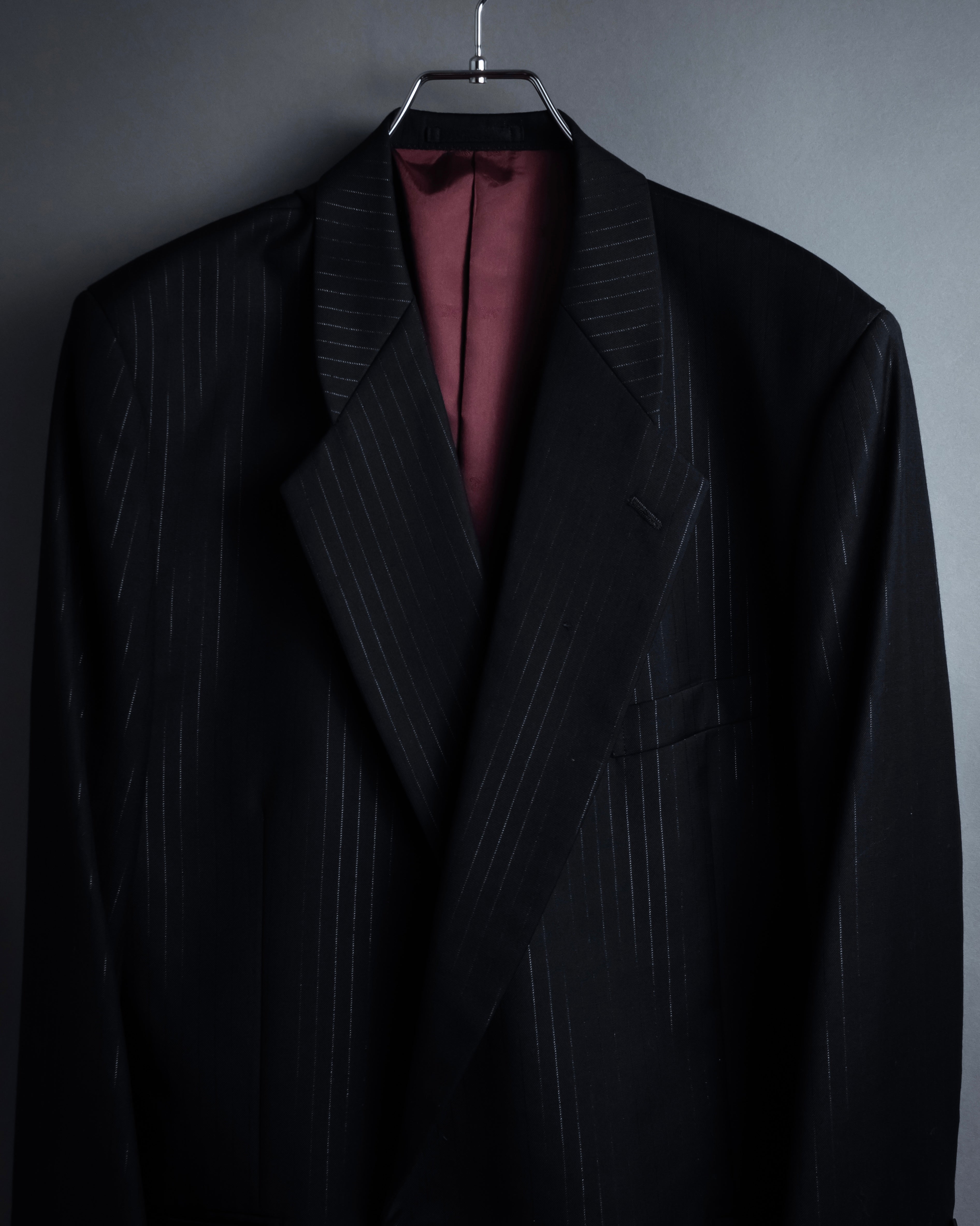 "BALENCIAGA" Chalk stripe pattern long silhouette set up