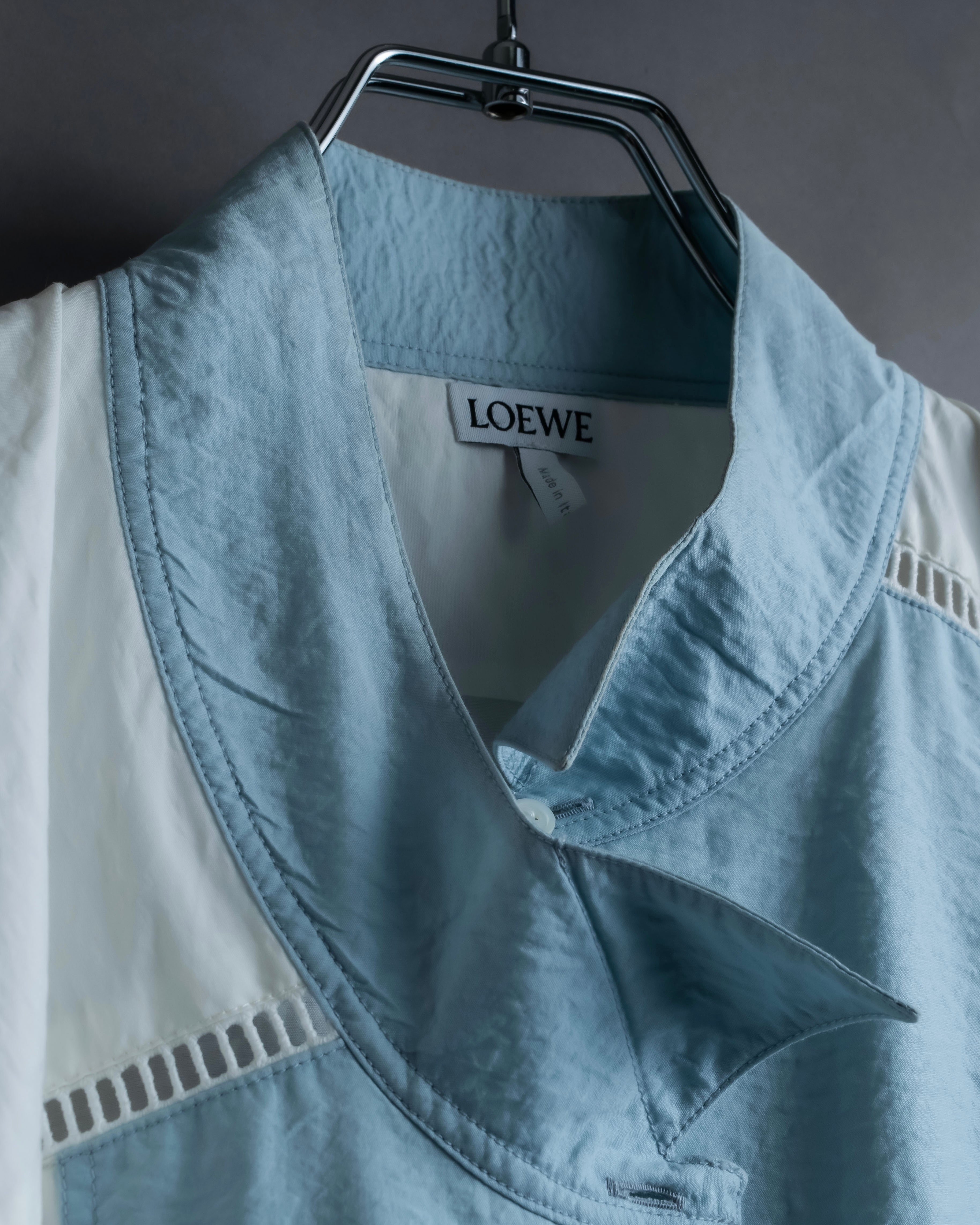 "LOEWE" Asymmetrical waist ribbon design long shirt