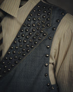-SPECIAL- “Maison Martin Margiela” 07SS Studded wool leather tailored vest