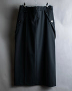 "NINA RICCI" Side button detail cropped length skirt