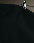 “HERMÈS” 90’s-00’s Minimal black silk wrap skirt