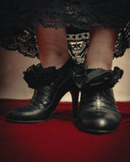 -SPECIAL- “CHANEL“ 2005-06 Paris-New York ruffle leather pumps