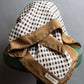 "Aquascutum" 100% silk block check pattern scarf