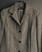 “Salvatore Ferragamo” 90’s-00’s Linen blend tailored jacket
