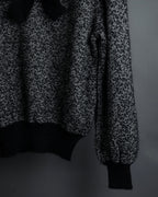 "Christian Dior PRETA PORTER"
Ribbon design mixed yarn knit pullover