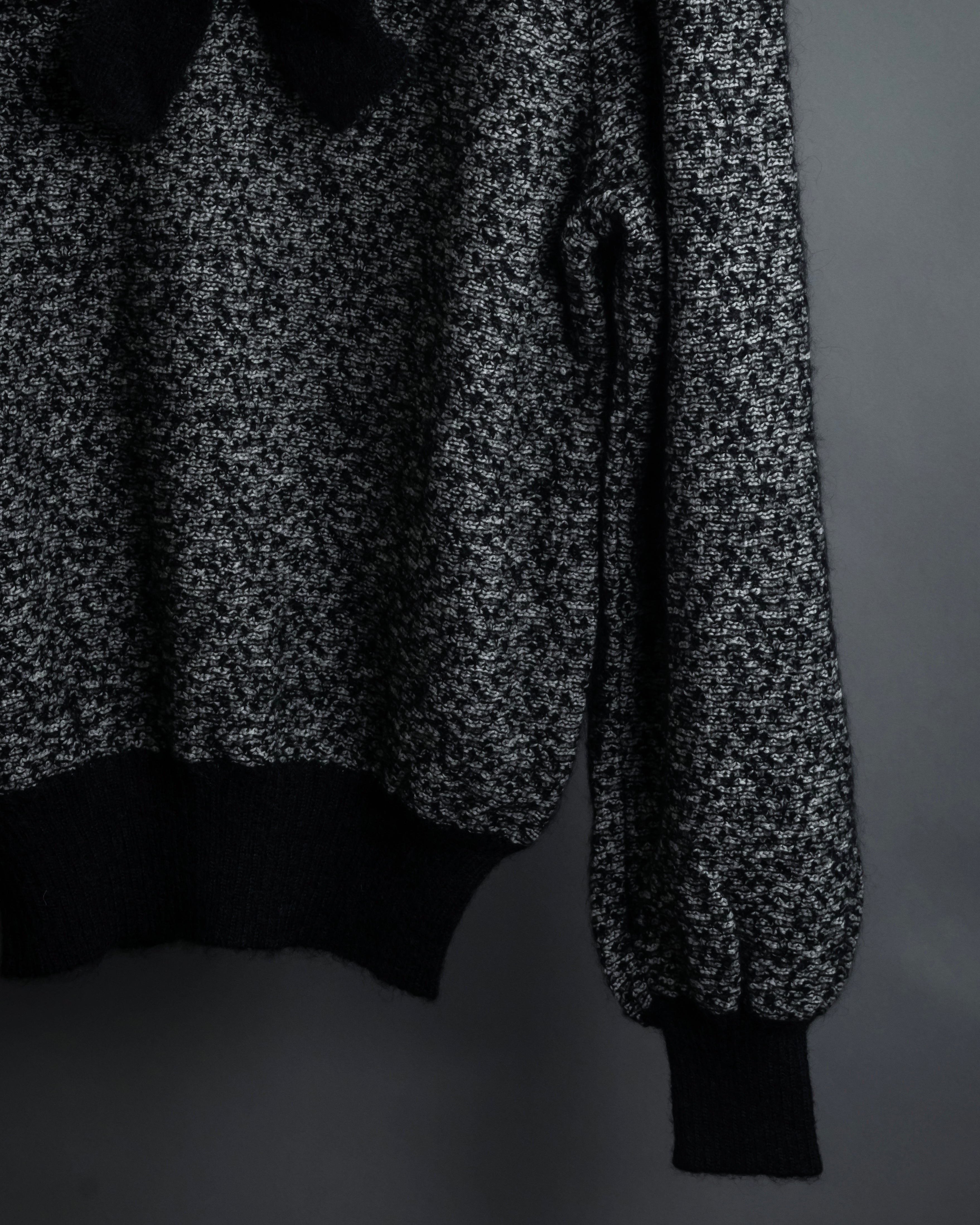 "Christian Dior PRETA PORTER"
Ribbon design mixed yarn knit pullover