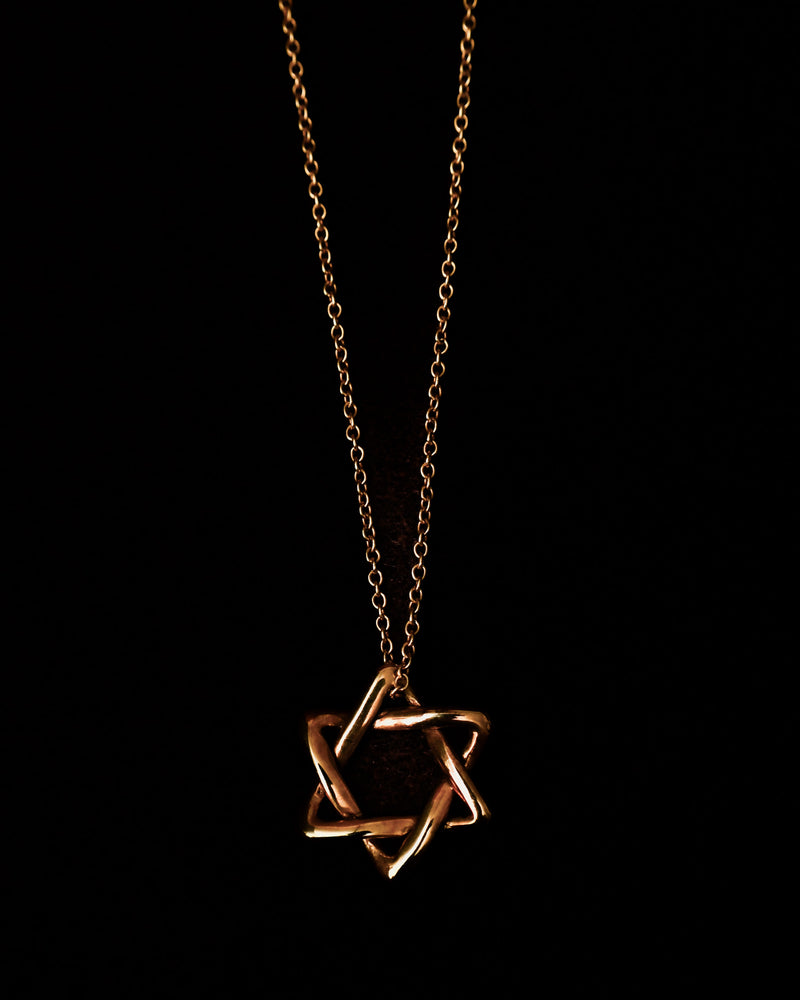 Tiffany&Co./ “Star of David” 18K Yellow Gold Necklace