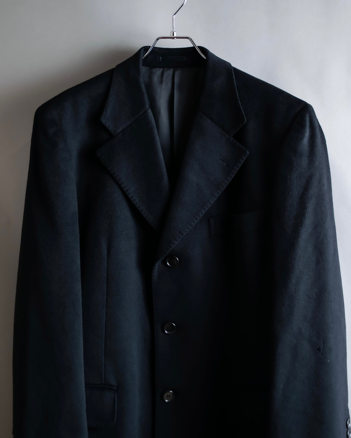 "GIANNI VALENTINO" 100% cashmere oversized chesterfield coat