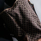 "CELINE" Macadam pattern crocodile switching one handle bag